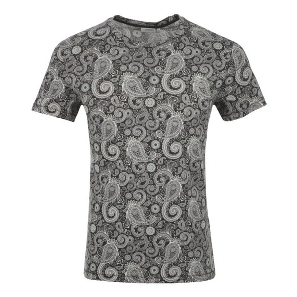J.Lindeberg Mens Green Paisley Tshirt - Picture 1 of 9